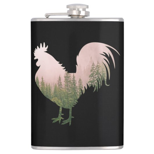 FLASQUES COQ DE LA NATURE STYLE FORET (Devant)