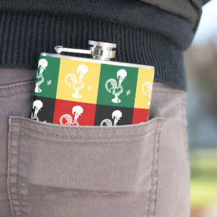 Flasques Coq portugais de Barcelos coloré motif