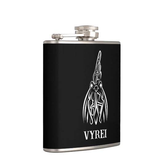 Flasques Coq tribal noir et blanc (Droite)