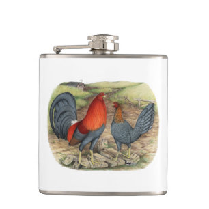 Flasques Coqs Américains Bleus Rouges