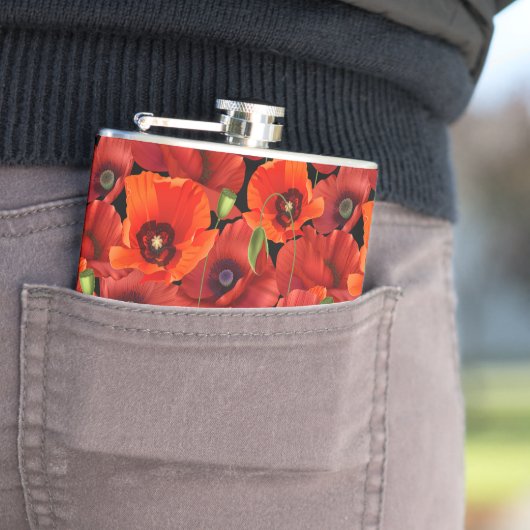 Flasques Coquelicot (En situation)