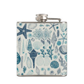 Flasques Coques de mer sur le blanc (Dos)