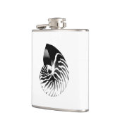 Flasques Coquille de Nautilus - noir, gris et blanc (Gauche)