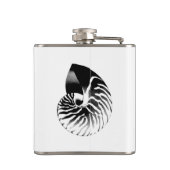 Flasques Coquille de Nautilus - noir, gris et blanc (Dos)