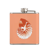 Flasques Coquille de Nautilus - terre cuite et blanc (Dos)