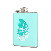 Flasques Coquille de Nautilus - turquoise, aqua et blanc (Gauche)