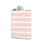 Flasques Corail et blanc cinq bandes motif (Gauche)