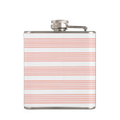 Flasques Corail et blanc cinq bandes motif (Dos)