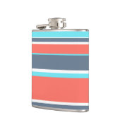 Flasques Corail vivant, bandes bleues et grises (Gauche)