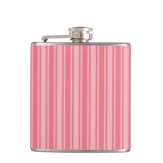 Flasques Coral rose bonbons rayures (Devant)