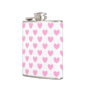 Flasques Coton Candy Pink coeurs sur blanc (Gauche)