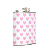 Flasques Coton Candy Pink coeurs sur blanc (Droite)