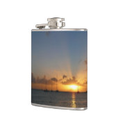 Flasques Coucher de soleil avec voiliers Paysage tropical P (Gauche)