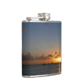 Flasques Coucher de soleil avec voiliers Paysage tropical P (Droite)