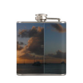 Flasques Coucher de soleil avec voiliers Paysage tropical P (Dos)