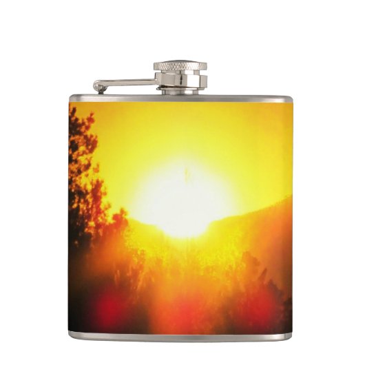 Flasques Coucher de soleil orange (Devant)