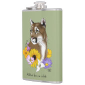 Flasques Cougar Mountain Lion Puma Fleurs (Gauche)