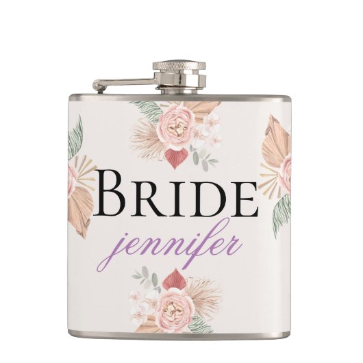 Flasques Couleur florale personnalisée Boho Multicolor (Devant)