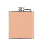 Flasques Couleur pêche pastel cool avec nom de monogramme p (Dos)