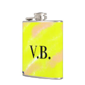 Flasques Couleur unie simple ajouter un nom texte monogramm (Gauche)