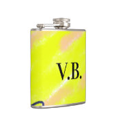 Flasques Couleur unie simple ajouter un nom texte monogramm (Droite)