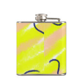 Flasques Couleur unie simple ajouter un nom texte monogramm (Dos)