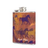 Flasques couleur whisky chevaux (Gauche)