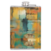 Flasques Couleurs d'automne, peinture grunge géométrique ab (Dos)