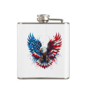 Flasques Couleurs patriotiques personnalisées Amérique Aigl (Dos)