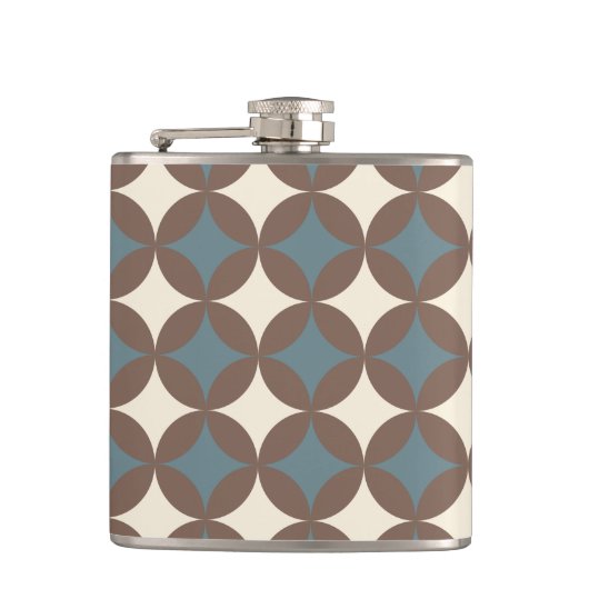 Flasques Couleurs rétro Mi-Siècle Cercles modernes (Devant)