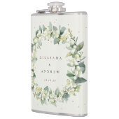 Flasques Couronne de neige et d'eucalyptus Mariage personna (Gauche)