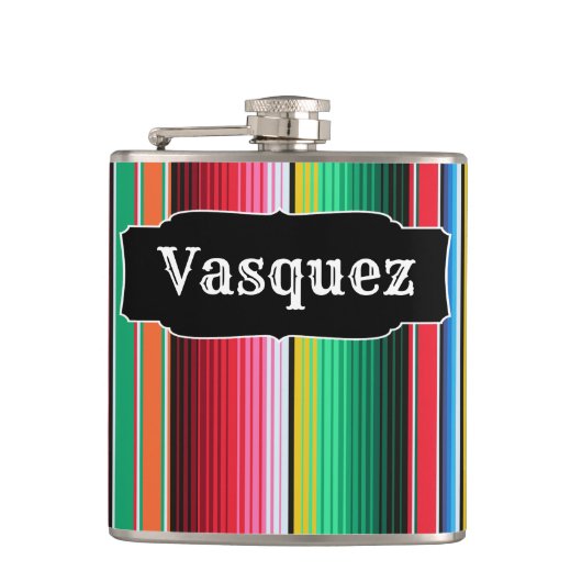 Flasques Couverture mexicaine de Serape d'Espagnol fait sur (Devant)