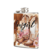 Flasques Cowgirl Brown Cowboy western Cowboy Boots (Gauche)