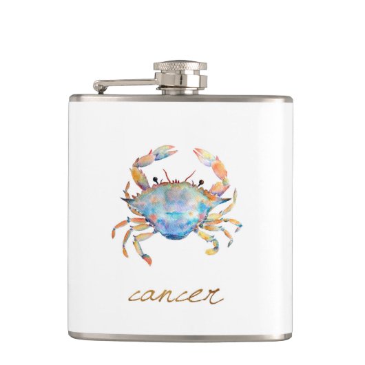 Flasques Crabe de Cancer d'aquarelle (Devant)