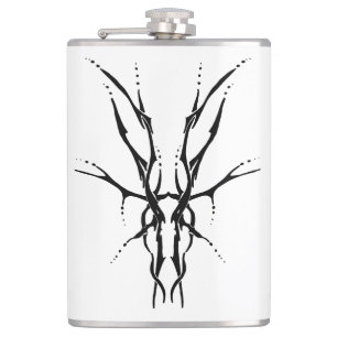 Flasques Crâne de cerf tribal noir dessin de chasse