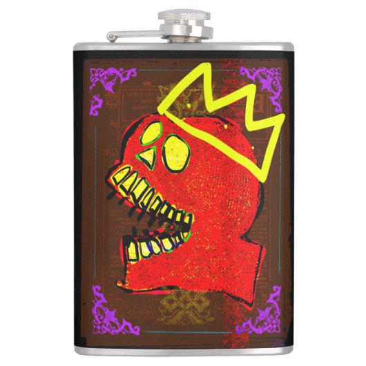 Flasques Crâne de roi Calavera Art NFT pGeek (Devant)