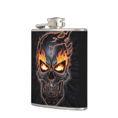 Flasques Crâne flamboyant - Art graving Métal #2 (Gauche)