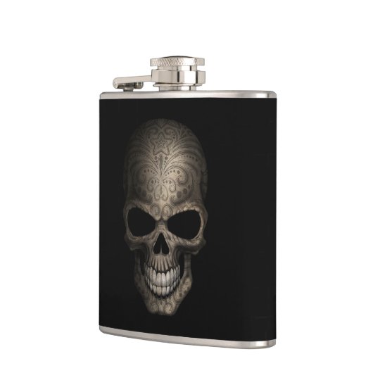 Flasques Crâne foncé décoré (Gauche)