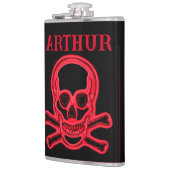 Flasques crâne rouge, personnalisé. (Gauche)