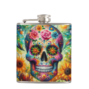 Flasques Crâne sucre Dia De Los Muertos Jour des Morts