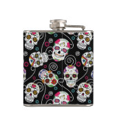 Flasques Crânes à sucre et torsades Noir ID725 (Dos)