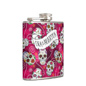 Flasques Crânes à sucre et tourbillons Rose Red ID725 (Droite)