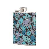 Flasques Crânes, et coeurs sur l'arrière - plan noir 2 (Gauche)