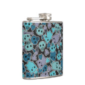 Flasques Crânes, et coeurs sur l'arrière - plan noir 2 (Droite)