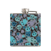 Flasques Crânes, et coeurs sur l'arrière - plan noir 2 (Dos)