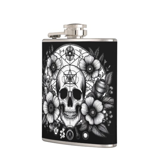 Flasques Crânes et fleurs (Gauche)