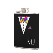 Flasques Cravate arc-en-ciel noir Tuxedo Monogramme (Gauche)
