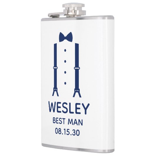 Flasques Cravate Best Man Blue Bow (Gauche)