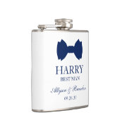 Flasques Cravate Best Man Blue Bow (Droite)