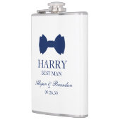 Flasques Cravate Best Man Blue Bow (Gauche)